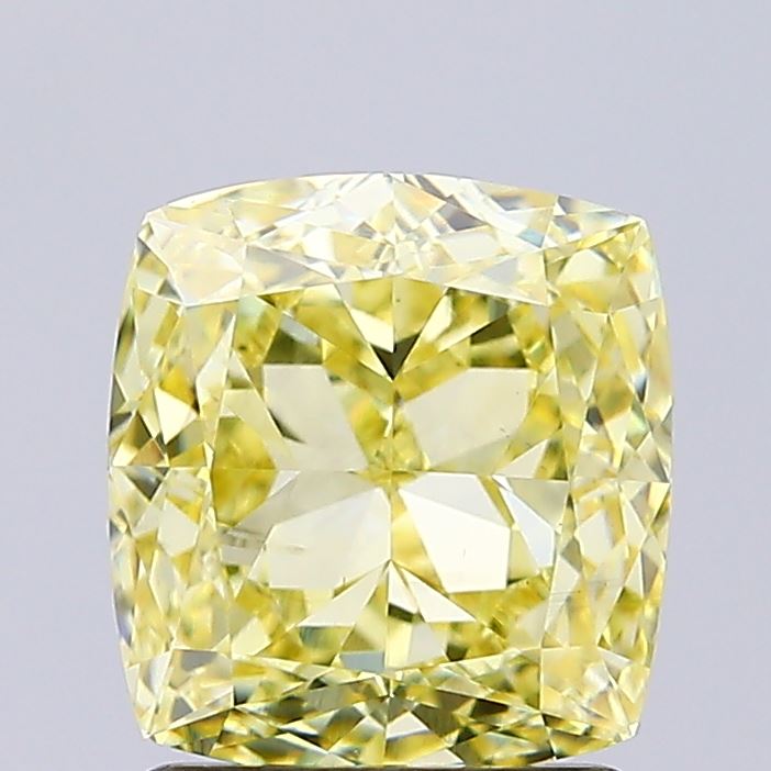1.76ct Cushion Fancy Intense Yellow VS1 IGI