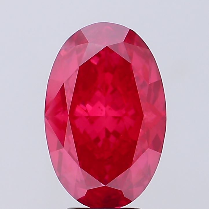 6.62ct Oval Fancy Vivid Red VS1 IGI