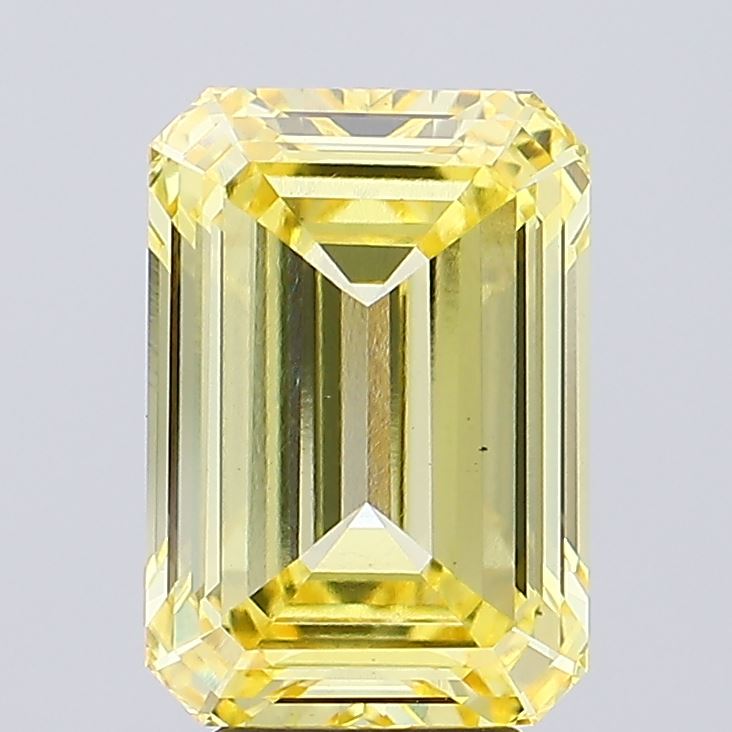 5.5ct Emerald Fancy Intense Yellow VS1 IGI
