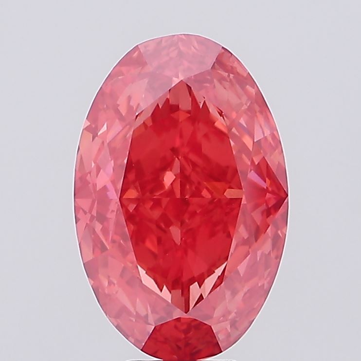 9.4ct Oval Fancy Vivid Red VS1 IGI