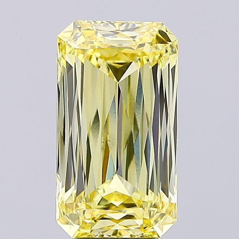 5.1ct Radiant Fancy Intense Yellow VS2 IGI