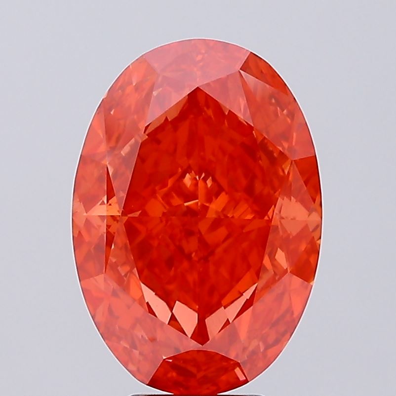 9.21ct Oval Fancy Vivid Red VS1 IGI