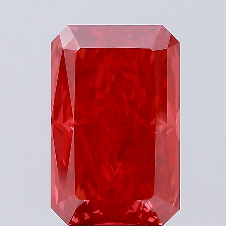 6.1ct Radiant Fancy Vivid Red VVS2 IGI