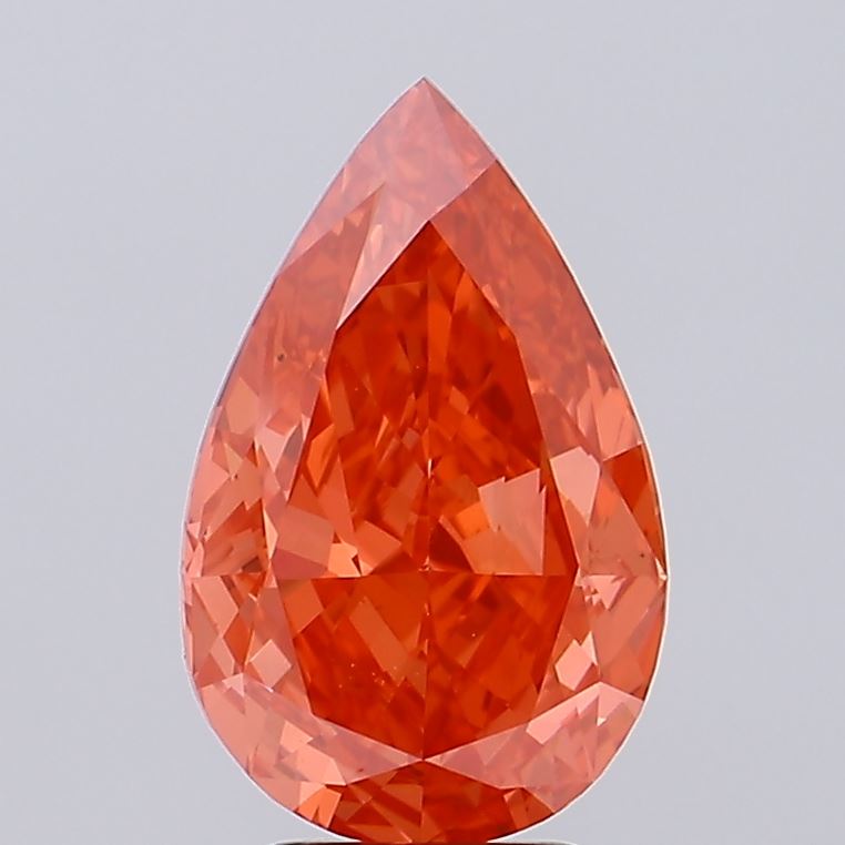 4.41ct Pear Fancy Vivid Red VS1 IGI