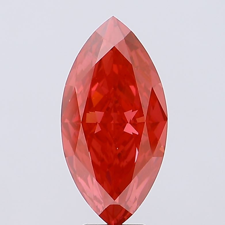 6.23ct Marquise Fancy Vivid Red VS1 IGI