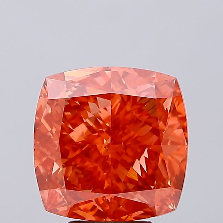 6.3ct Cushion Modified Fancy Vivid Red VS1