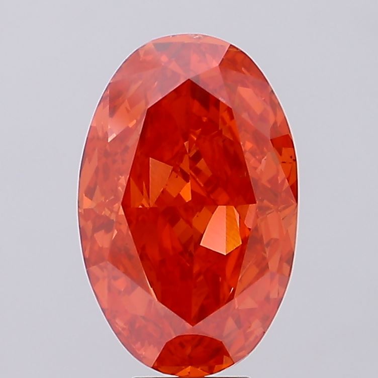 11.09ct Oval Fancy Vivid Red VS2 IGI