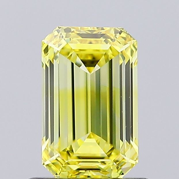 0.96ct Emerald Fancy Vivid Yellow VS1 IGI