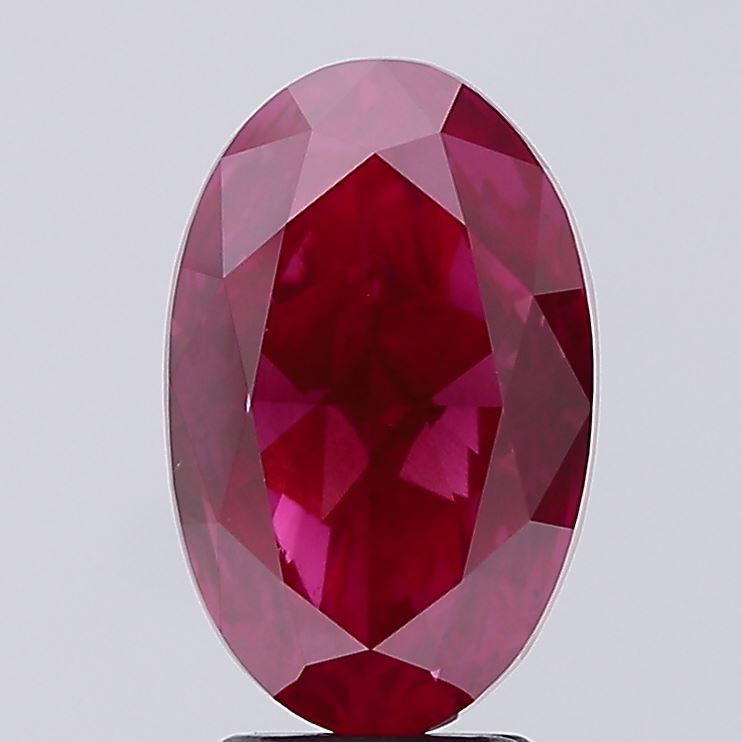 5.04ct Oval Fancy Vivid Red VS2