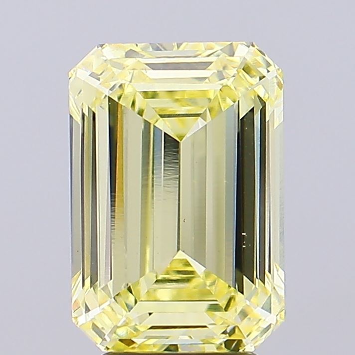 5.05ct Emerald Fancy Intense Yellow VS2 IGI
