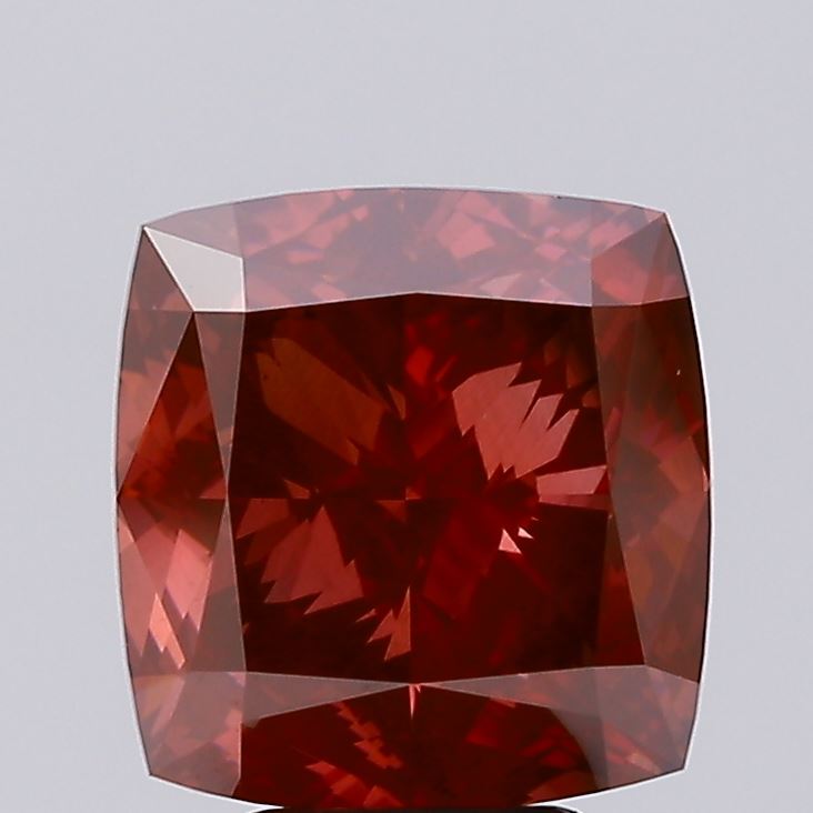 5.3ct Cushion Modified Fancy Vivid Red VS2