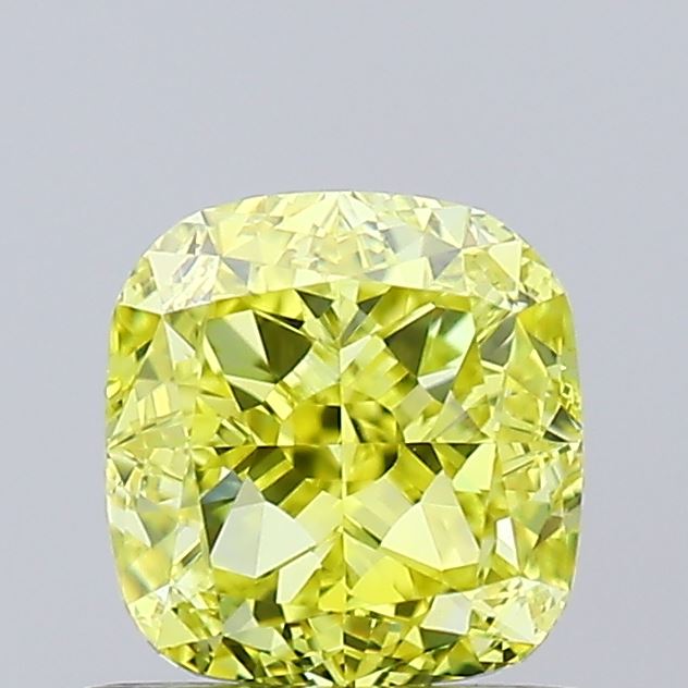 0.98ct Cushion Fancy Vivid Yellow VVS2 IGI