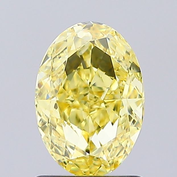 1.31ct Oval Fancy Intense Yellow VVS2 IGI