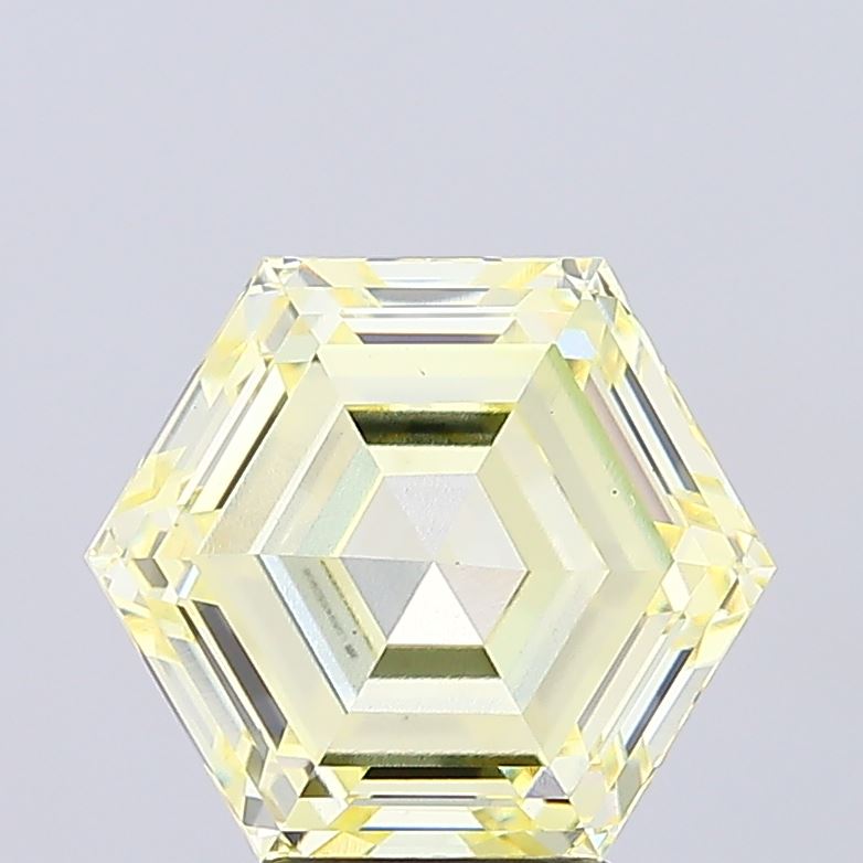 5.1ct Hexagonal Fancy Intense Yellow VS1 IGI