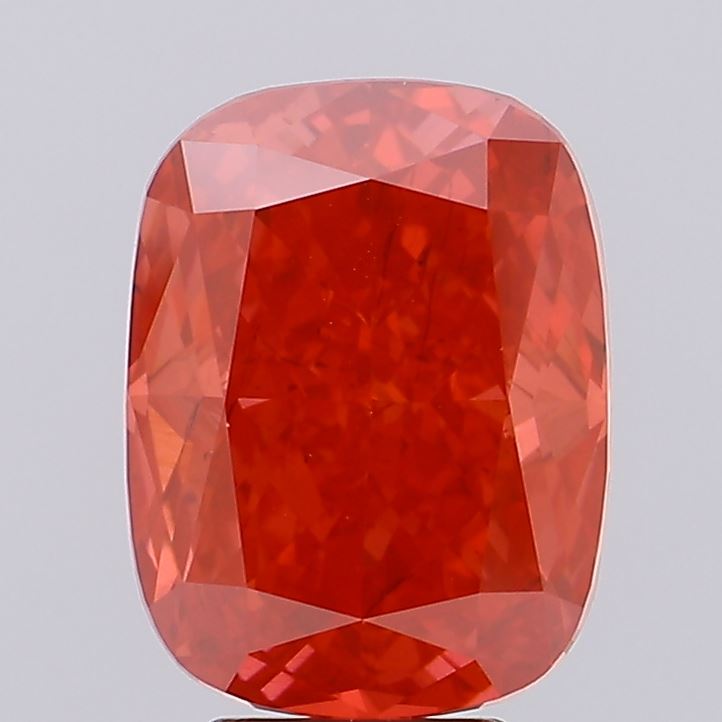 6.21ct Cushion Fancy Vivid Red SI1 IGI