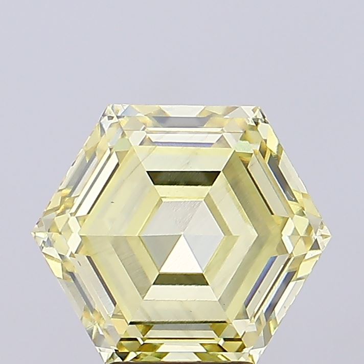 5.1ct Hexagonal Fancy Intense Yellow VS1 IGI