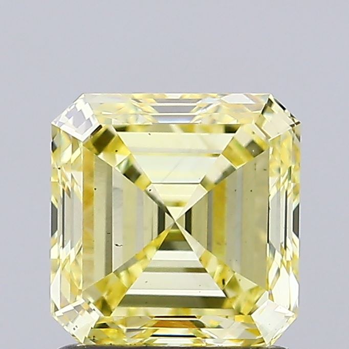 1.35ct SQ EMERALD Fancy Intense Yellow VS2 IGI