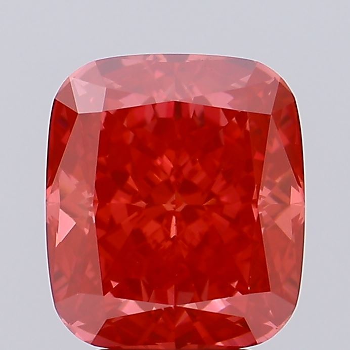 5.09ct Cushion Fancy Vivid Red VS1 IGI