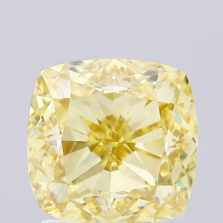 2.32ct Cushion Fancy Intense Yellow VS1 IGI
